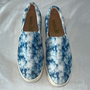 Madeline Girl Women’s Tie Dye Blue Killa Espadrille Slip On Sneaker size 8M